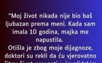 “Život nije bio blag prema meni- Majka me napustila kada sam imala 10 godina jer je saznala moju DIJAGNOZU….” “Život nije bio blag prema meni- Majka me napustila kada sam imala 10 godina jer je saznala moju DIJAGNOZU….”