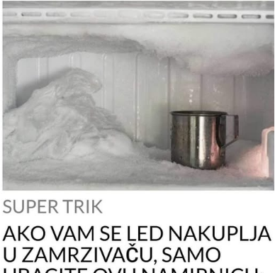 AKO VAM SE LED NAKUPLJA U ZAMRZIVAČU, SAMO UBACITE OVU NAMIRNICU: Nestaće kao rukom odnešen AKO VAM SE LED NAKUPLJA U ZAMRZIVAČU, SAMO UBACITE OVU NAMIRNICU: Nestaće kao rukom odnešen