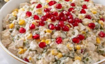 Brunclik salata sa belim mesom i narom – kremasta praznična salata Brunclik salata sa belim mesom i narom – kremasta praznična salata