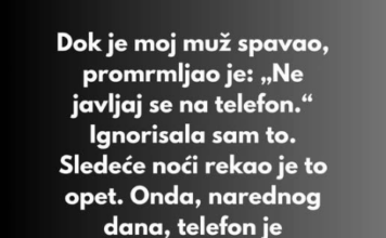 Dok je moj muž spavao, promrmljao je: „Ne javljaj se na telefon.“ Dok je moj muž spavao, promrmljao je: „Ne javljaj se na telefon.“