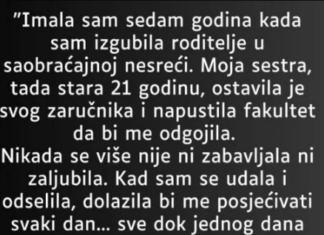 Imala sam 7 godina kada sam izgubila roditelje… Imala sam 7 godina kada sam izgubila roditelje…
