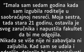 Imala sam 7 godina kada sam izgubila roditelje… Imala sam 7 godina kada sam izgubila roditelje…