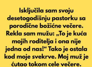 Isključila sam svoju desetogodišnju pastorku sa porodične božićne večere. Isključila sam svoju desetogodišnju pastorku sa porodične božićne večere.