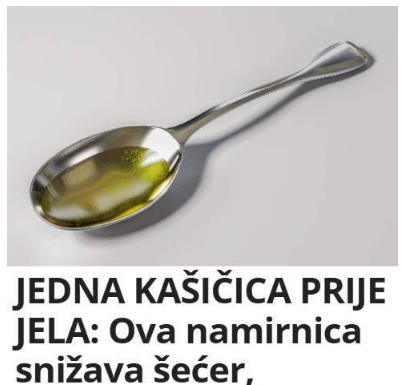 JEDNA KAŠIČICA PRIJE JELA: Ova namirnica snižava šećer, kolesterol i uklanja umor JEDNA KAŠIČICA PRIJE JELA: Ova namirnica snižava šećer, kolesterol i uklanja umor