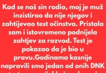 Kad se naš sin rodio, moj je muž inzistirao da nije njegov i zahtijevao test očinstva… Kad se naš sin rodio, moj je muž inzistirao da nije njegov i zahtijevao test očinstva…