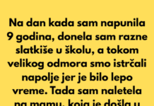 Na dan kada sam napunila 9 godina, donela sam razne slatkiše u školu. Na dan kada sam napunila 9 godina, donela sam razne slatkiše u školu.