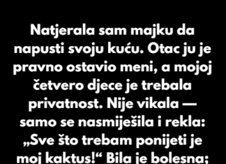Natjerala sam svoju 75-godišnju majku da napusti svoju kuću. Natjerala sam svoju 75-godišnju majku da napusti svoju kuću.