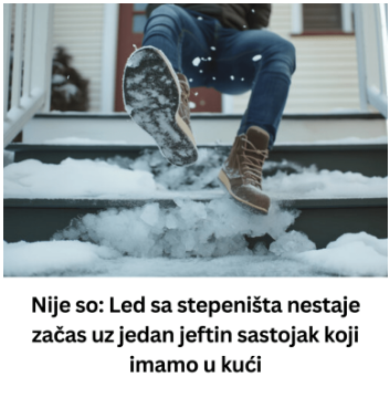 Nije so: Led sa stepeništa nestaje začas uz jedan jeftin sastojak koji imamo u kući Nije so: Led sa stepeništa nestaje začas uz jedan jeftin sastojak koji imamo u kući