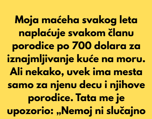 Odbila sam da finansiram „porodične odmore“ koji me ne uključuju. Odbila sam da finansiram „porodične odmore“ koji me ne uključuju.