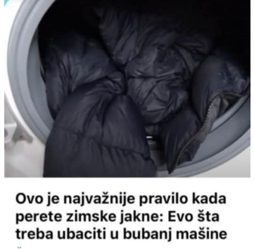 Ovo je najvažnije pravilo kada perete zimske jakne: Evo šta treba ubaciti u bubanj mašine Ovo je najvažnije pravilo kada perete zimske jakne: Evo šta treba ubaciti u bubanj mašine
