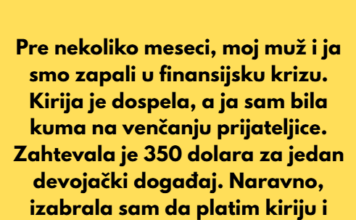 Pre nekoliko meseci, moj muž i ja smo zapali u finansijsku krizu. Pre nekoliko meseci, moj muž i ja smo zapali u finansijsku krizu.