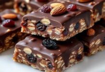 Priprema ovih energetskih pločica je izuzetno jednostavna – nije potreban mikser! Savršena su poslastica za brzi podsticaj energije ili zdrava užina u pokretu. Priprema ovih energetskih pločica je izuzetno jednostavna – nije potreban mikser! Savršena su poslastica za brzi podsticaj energije ili zdrava užina u pokretu.