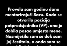 Provela sam godinu dana mentorirajući Saru. Provela sam godinu dana mentorirajući Saru.