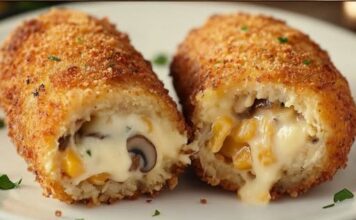 SOČNA PUNJENA PILETINA S SIROM I GLJIVAMA 🍗🧀🥬 – IDEALNO ZA PORODIČNI RUČAK I POSEBNE PRILIKE! 💛🔥