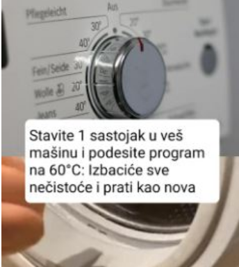 Stavite 1 sastojak u veš mašinu i podesite program na 60°C: Izbaciće sve nečistoće i raditi kao nova Stavite 1 sastojak u veš mašinu i podesite program na 60°C: Izbaciće sve nečistoće i raditi kao nova