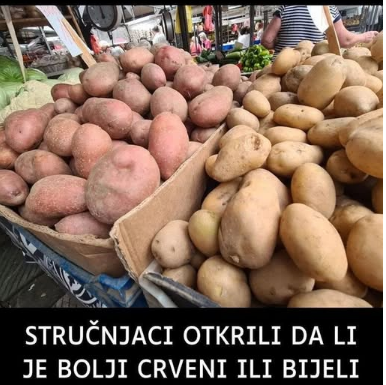 STRUČNJACI OTKRILI DA LI JE BOLJI CRVENI ILI BIJELI KROMPIR: Razlika je velika, a OVAJ je zdraviji STRUČNJACI OTKRILI DA LI JE BOLJI CRVENI ILI BIJELI KROMPIR: Razlika je velika, a OVAJ je zdraviji