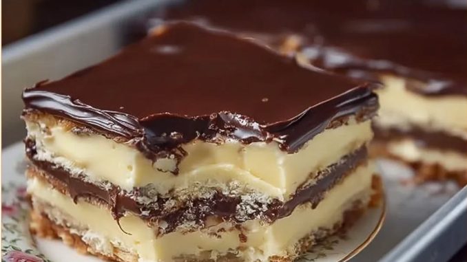 UŽIVAJTE U 0V0M EKLER K0LAČU BEZ PEČENJA! Savršen P0R0DIČNI desert.. UŽIVAJTE U 0V0M EKLER K0LAČU BEZ PEČENJA! Savršen P0R0DIČNI desert..