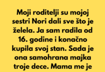 Apsolutno odbijam da se odreknem svog stana zbog svoje sestre i njene troje dece. Apsolutno odbijam da se odreknem svog stana zbog svoje sestre i njene troje dece.
