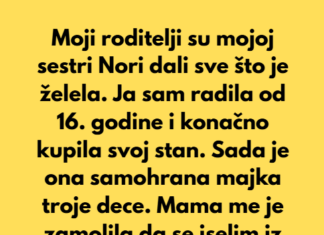 Apsolutno odbijam da se odreknem svog stana zbog svoje sestre i njene troje dece. Apsolutno odbijam da se odreknem svog stana zbog svoje sestre i njene troje dece.