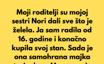 Apsolutno odbijam da se odreknem svog stana zbog svoje sestre i njene troje dece. Apsolutno odbijam da se odreknem svog stana zbog svoje sestre i njene troje dece.