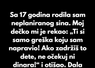 Dala sam svog dvomesečnog sina na usvajanje jer sam izabrala sopstvenu sreću. Dala sam svog dvomesečnog sina na usvajanje jer sam izabrala sopstvenu sreću.