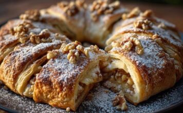 HRSKAVO LISNATO TIJESTO PUNJENO TOPLOM SMJESOM JABUKA, GROŽĐICA I ORAHA – jednostavno, a izgleda spektakularno HRSKAVO LISNATO TIJESTO PUNJENO TOPLOM SMJESOM JABUKA, GROŽĐICA I ORAHA – jednostavno, a izgleda spektakularno