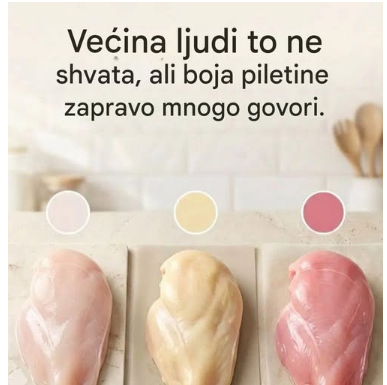 Iznenađujuće je da je veza između boje piletine i kvalitete nekima još uvijek nejasna Iznenađujuće je da je veza između boje piletine i kvalitete nekima još uvijek nejasna