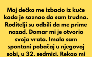 Moj dečko (22) me izbacio iz kuće kada je saznao da sam trudna. Moj dečko (22) me izbacio iz kuće kada je saznao da sam trudna.