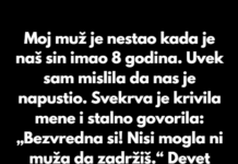 Moj muž je nestao kada je naš sin imao 8 godina. Moj muž je nestao kada je naš sin imao 8 godina.