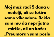 Moj muž odbija da se tušira više od jednom nedeljno — odvratno je. Moj muž odbija da se tušira više od jednom nedeljno — odvratno je.