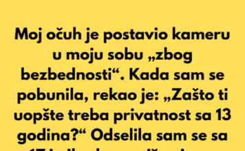 Moj očuh je postavio kameru u moju sobu „zbog bezbednosti“. Moj očuh je postavio kameru u moju sobu „zbog bezbednosti“.