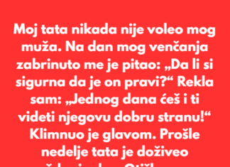Moj tata nikada nije voleo mog muža. Verovao je da zaslužujem boljeg muškarca. Moj tata nikada nije voleo mog muža. Verovao je da zaslužujem boljeg muškarca.