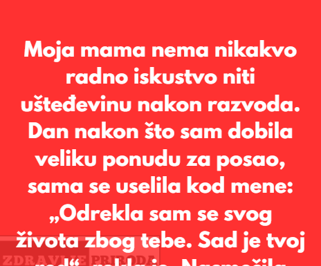 Odbijam da budem penzioni plan svoje majke nakon što je ceo život birala da ostane kod kuće Odbijam da budem penzioni plan svoje majke nakon što je ceo život birala da ostane kod kuće