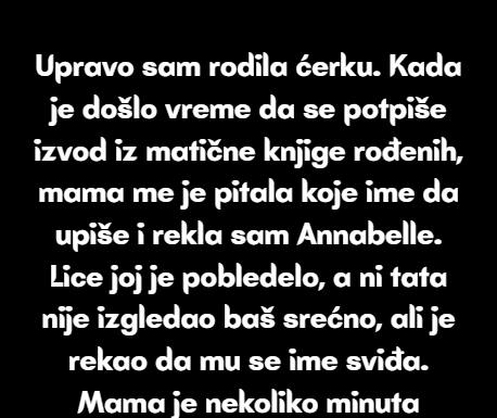 Odbijam da promenim ime svoje ćerke, iako sam slučajno dala zabranjeno ime Odbijam da promenim ime svoje ćerke, iako sam slučajno dala zabranjeno ime