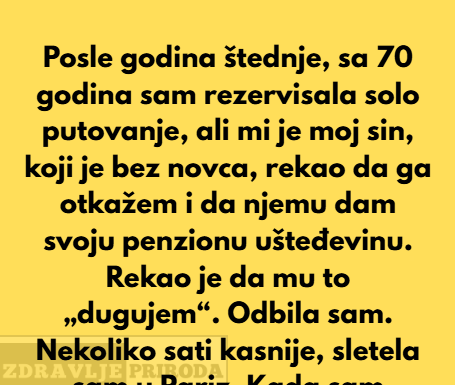 Odbila sam da dam svoju penzionu ušteđevinu svom odraslom sinu — nisam odgovorna za njegove neuspehe. Odbila sam da dam svoju penzionu ušteđevinu svom odraslom sinu — nisam odgovorna za njegove neuspehe.