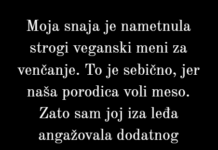 Odbila sam da na venčanju svog sina bude potpuno veganski meni Odbila sam da na venčanju svog sina bude potpuno veganski meni