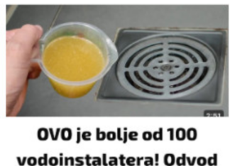 OVO je bolje od 100 vodoinstalatera! Odvod se nikad ne zaštopa niti smrdi OVO je bolje od 100 vodoinstalatera! Odvod se nikad ne zaštopa niti smrdi