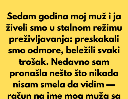 Radila sam naporno svakog dana — moj muž je imao tajni račun Radila sam naporno svakog dana — moj muž je imao tajni račun