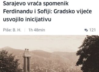 Sarajevo vraća spomenik Ferdinandu i Sofiji: Gradsko vijeće usvojilo inicijativu Sarajevo vraća spomenik Ferdinandu i Sofiji: Gradsko vijeće usvojilo inicijativu