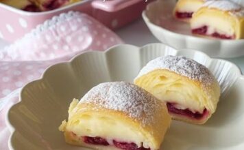 ŠTRUDLA S PUDING0M 0D VANILIJE I VIŠNJAMA ŠTRUDLA S PUDING0M 0D VANILIJE I VIŠNJAMA