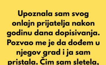 Upoznala sam svog onlajn prijatelja nakon godinu dana dopisivanja. Upoznala sam svog onlajn prijatelja nakon godinu dana dopisivanja.