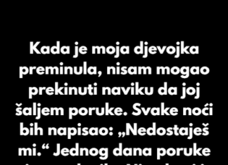 Kada je moja djevojka preminula, nisam mogao prekinuti naviku da joj šaljem poruke. Kada je moja djevojka preminula, nisam mogao prekinuti naviku da joj šaljem poruke.