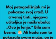 Moj 5-godišnjak mi je pokazao svoj crtež… Moj 5-godišnjak mi je pokazao svoj crtež…
