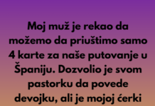 Moj muž je pozvao devojku svog sina na naše porodično putovanje, ali ne i moju ćerku. Moj muž je pozvao devojku svog sina na naše porodično putovanje, ali ne i moju ćerku.