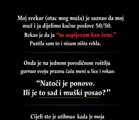 Moj svekar me ponizio u javnosti — odgovor moje kćerke ga je ostavio bijesnog. Moj svekar me ponizio u javnosti — odgovor moje kćerke ga je ostavio bijesnog.