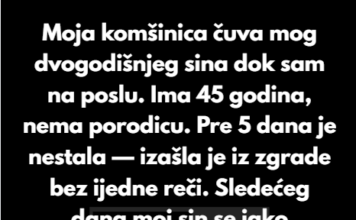 “Moja komšinica je čuvala mog dvogodišnjeg sina dok sam bila na poslu. Ima 45 godina, nema porodicu.” “Moja komšinica je čuvala mog dvogodišnjeg sina dok sam bila na poslu. Ima 45 godina, nema porodicu.”