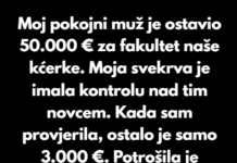 Moja svekrva je ukrala 50.000 € za fakultet moje kćerke — posljedice su bile trenutne Moja svekrva je ukrala 50.000 € za fakultet moje kćerke — posljedice su bile trenutne