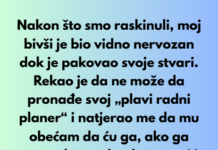 Nakon što smo raskinuli, moj bivši je bio vidno nervozan dok je pakovao svoje stvari. Nakon što smo raskinuli, moj bivši je bio vidno nervozan dok je pakovao svoje stvari.
