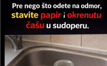 Nećete verovati šta se dešava ako ostavite okrenutu čašu i parče papira u sudoperi pre odmora Nećete verovati šta se dešava ako ostavite okrenutu čašu i parče papira u sudoperi pre odmora