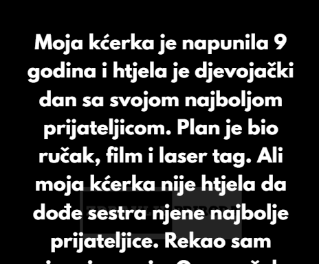 “Odbila sam da 5-godišnjak prisustvuje zabavi moje kćerke — sada kažu da sam okrutna.” “Odbila sam da 5-godišnjak prisustvuje zabavi moje kćerke — sada kažu da sam okrutna.”